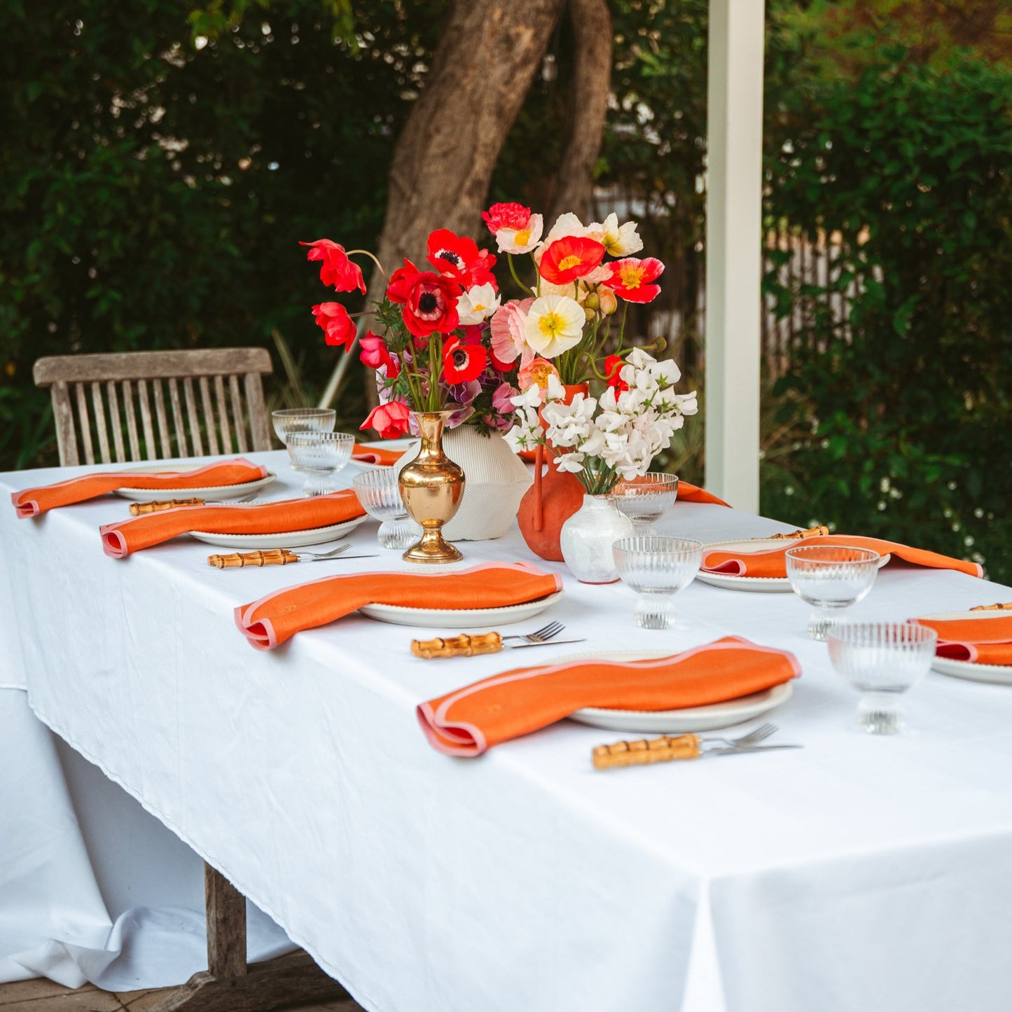 Tangerine & Pink Linen Napkin (Set of 4)