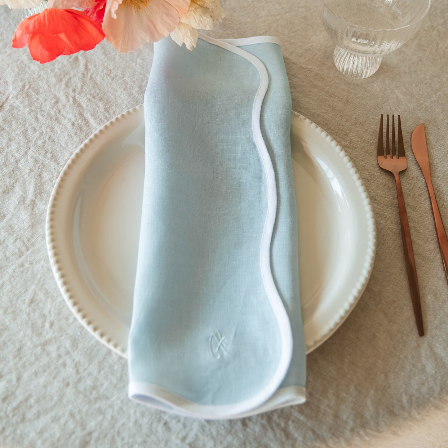 Powder Blue Linen Napkin (Set of 4)