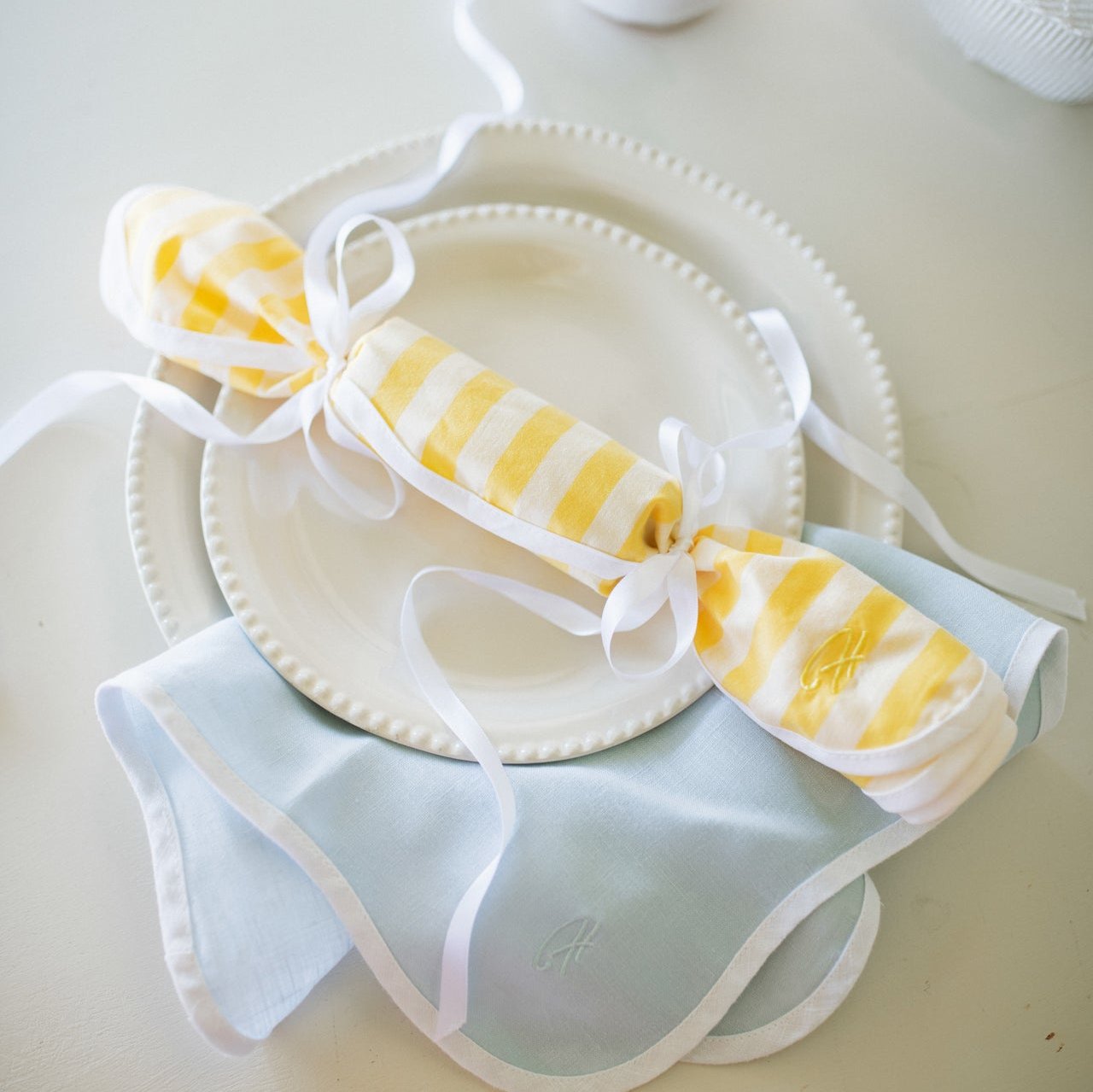 Butter Stripe Wave Napkin (Set of 4)